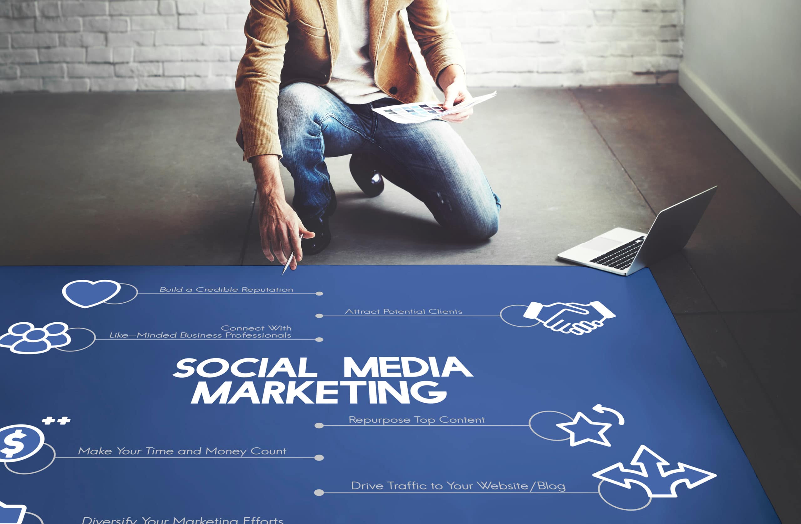 Social media marketing concept