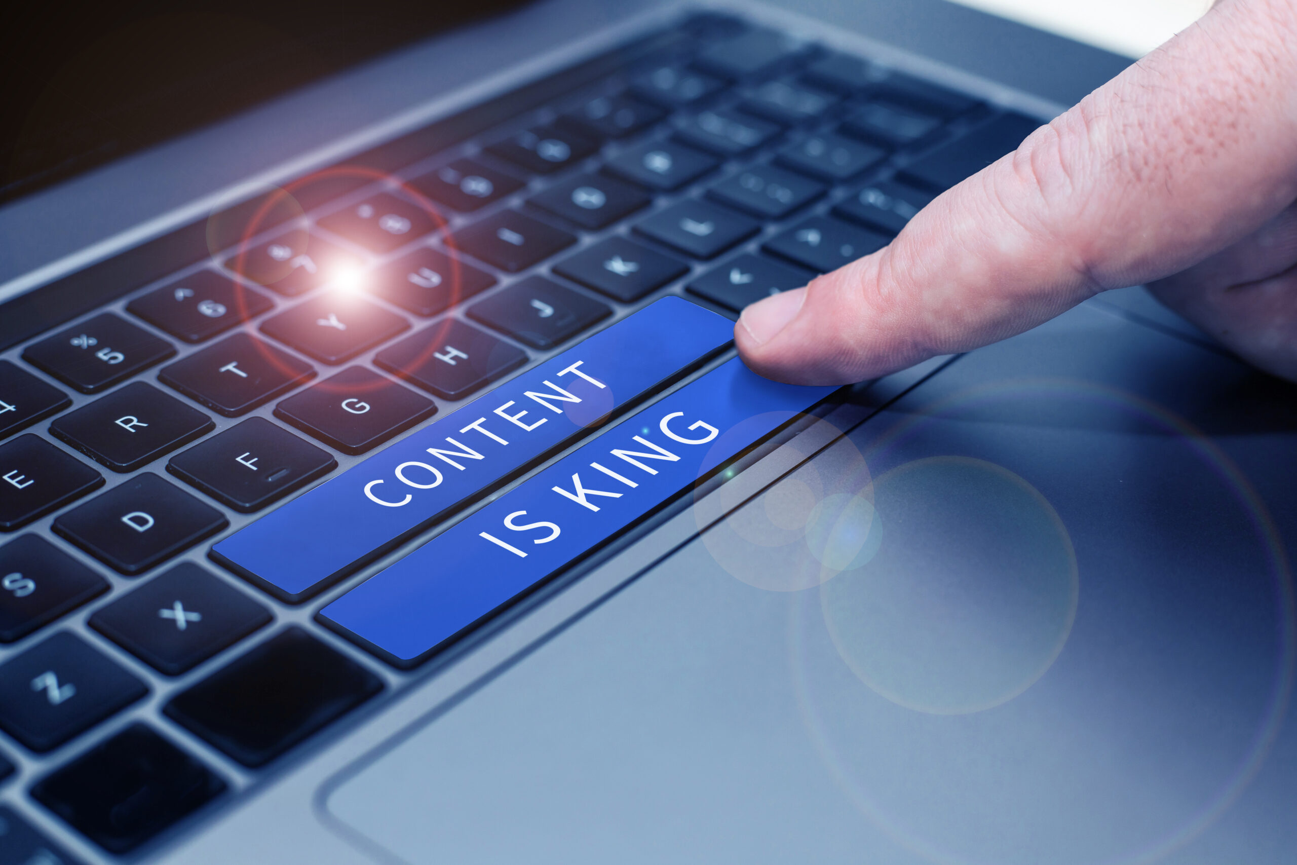 Sign displaying Content Is King