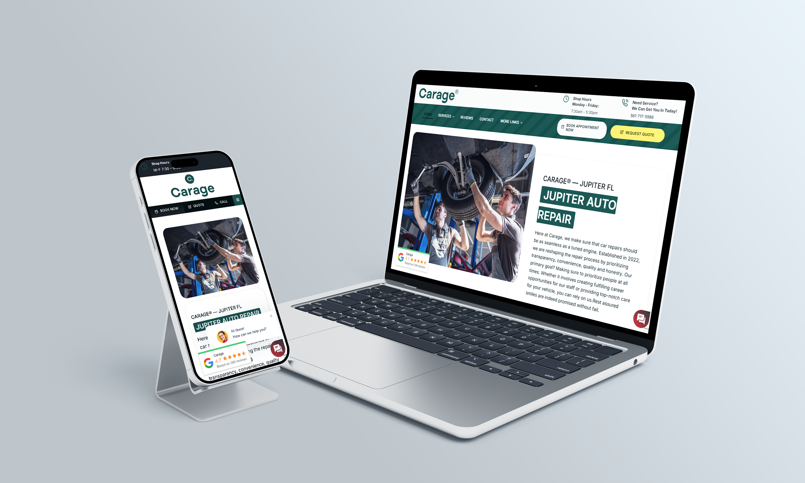Carage Auto Client Website