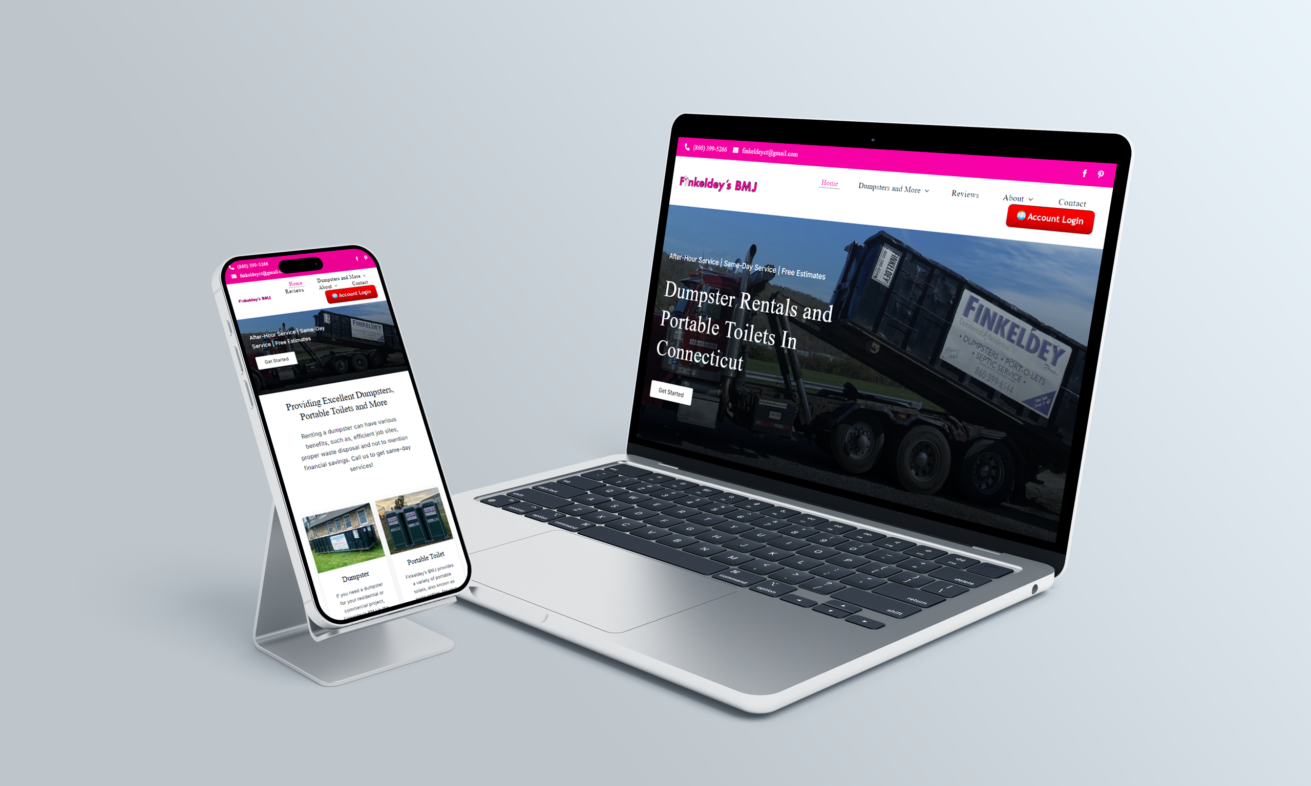 Finkeldey’s Dumpster & Portable Toilet Client Website