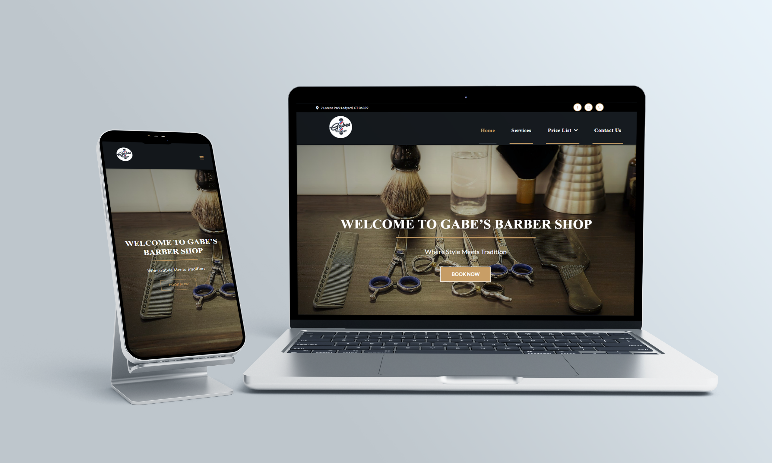 Gabe's Barbershop Client Website