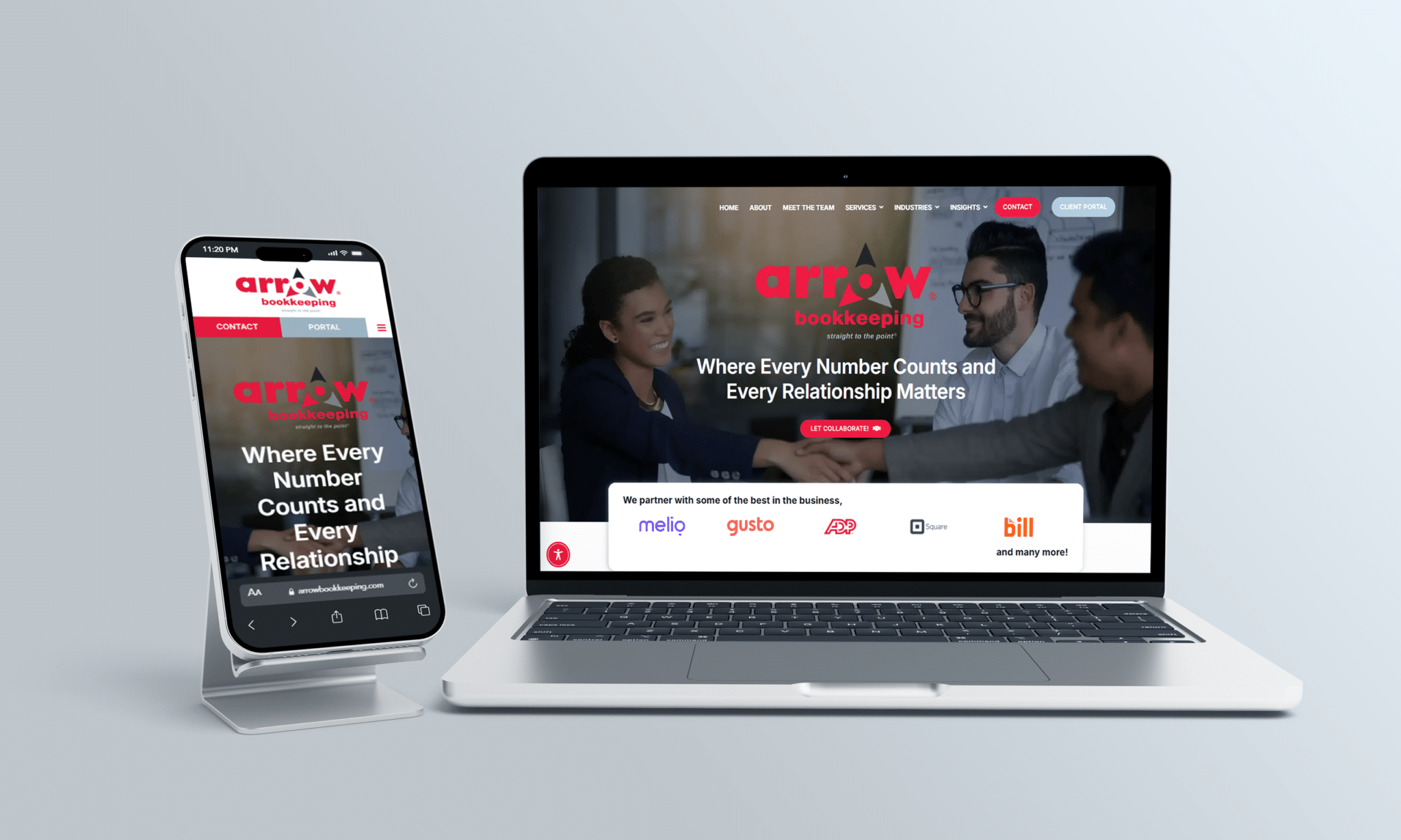 stratedia seo services for arrow bookkeeping in silver spring maryland focusing on local seo website design and digital marketing for bookkeeping and financial services