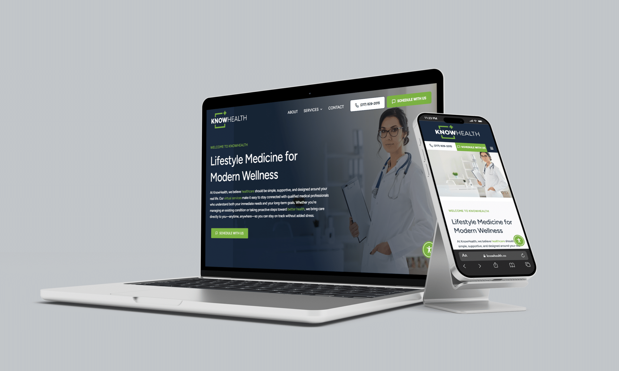 stratedia seo services for know health in springfield illinois focusing on local seo website design and digital marketing for healthcare services