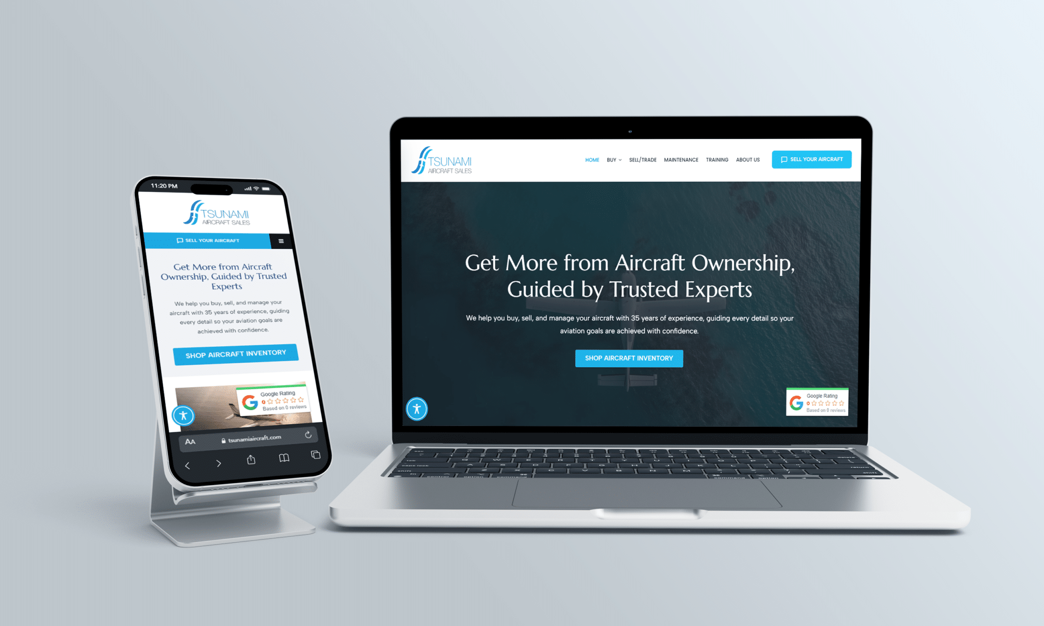stratedia seo services for tsunami aircraft sales in westerly rhode island focusing on local seo website design and digital marketing for aviation and aircraft sales business