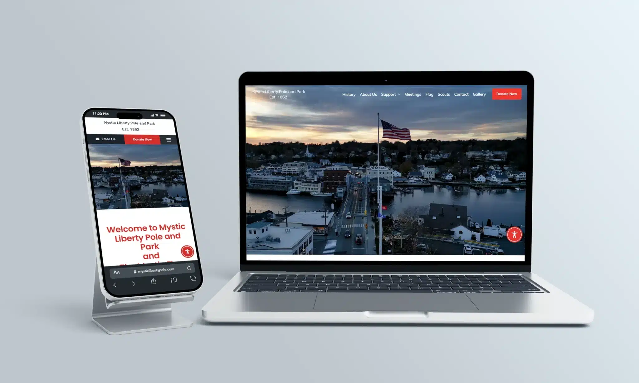 Mystic Liberty Pole | Stratedia Web Design