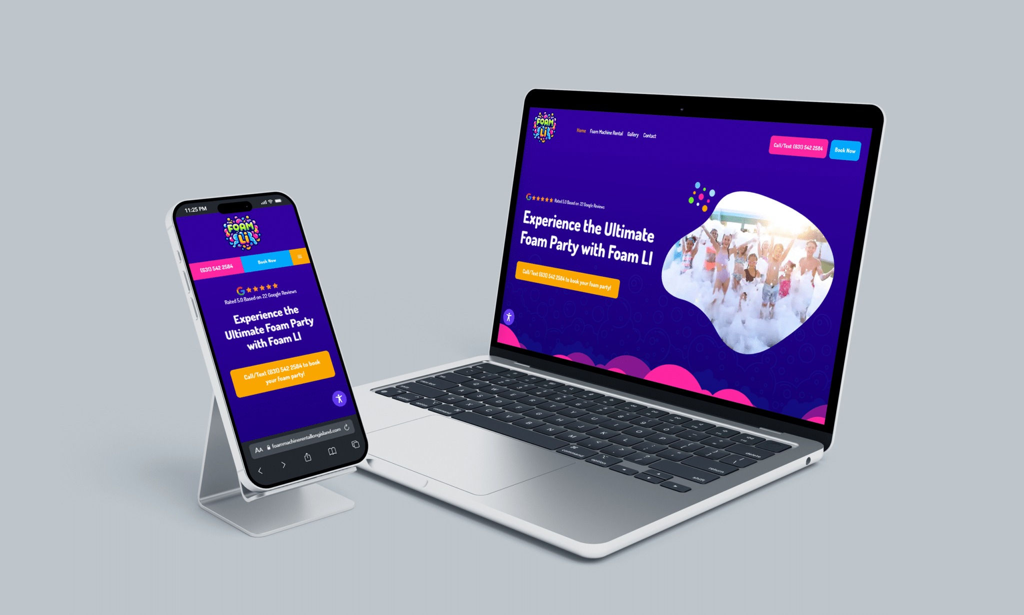 stratedia local seo services for foam li in bohemia new york focusing on website design and digital marketing for foam insulation and home improvement services